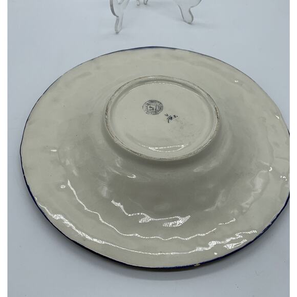 Ceramic Hand Painted Nautical Decorative Plate Sailing Ship Signed 11” Read - Picture 8 of 10